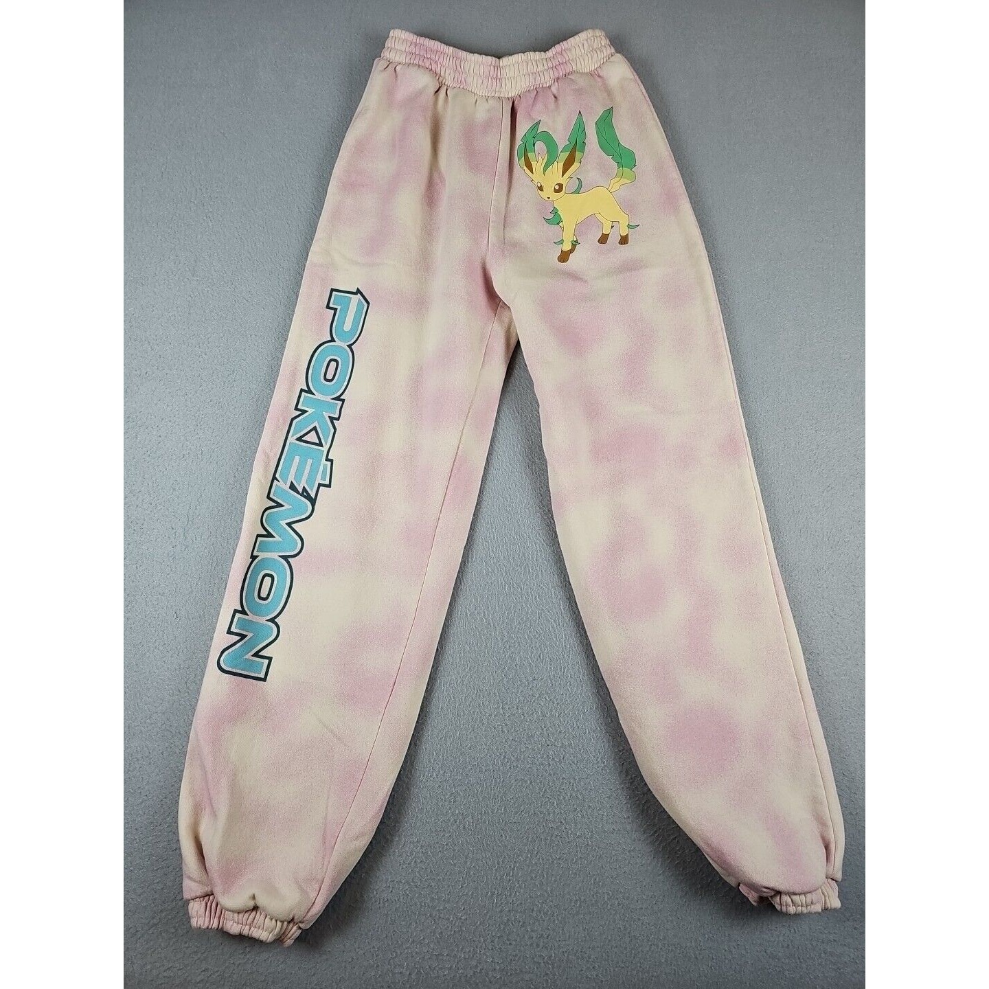 H&M Girl's Size 16 Pokmon Pull-On Joggers Super Soft Pink Leafon 22x28.5